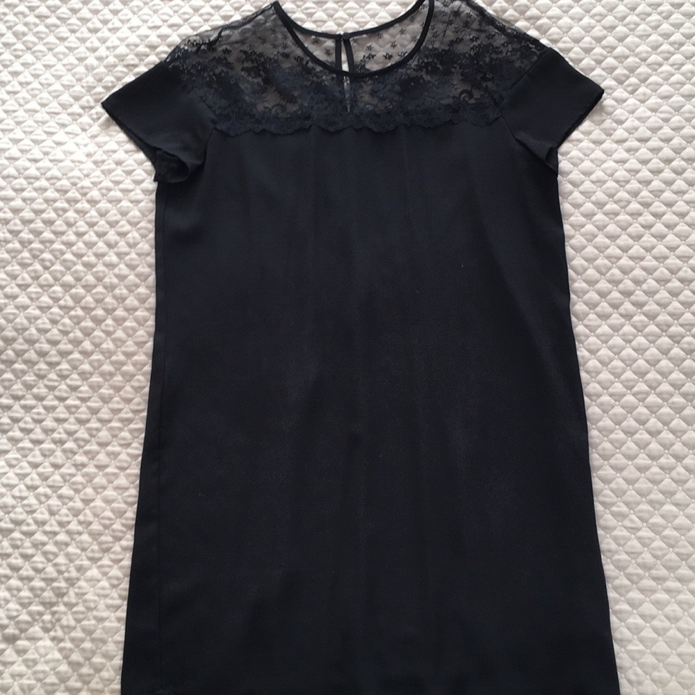 Zara black short sleeve dress